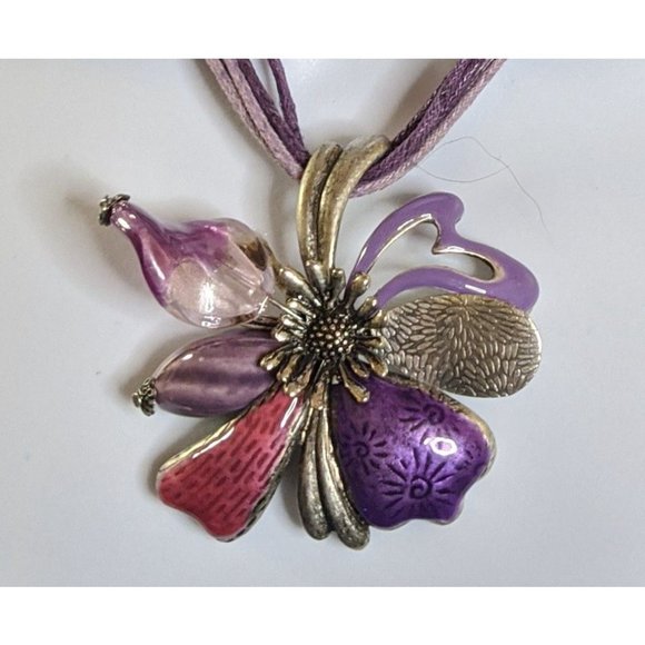Purple Fairy Flower Necklace - Picture 2 of 7